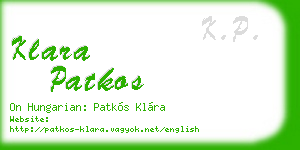 klara patkos business card